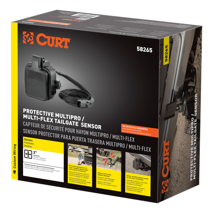 CURT 58265 Protective MultiPro/Multi-Flex Tailgate Sensor with 2in. Hitch Cap - Truck Part Superstore