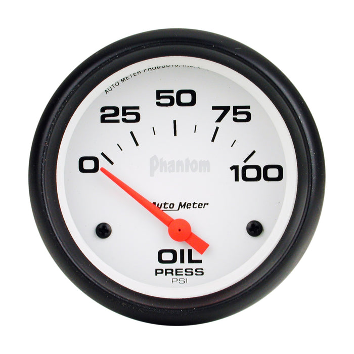 AutoMeter 5827 GAUGE; OIL PRESSURE; 2 5/8in.; 100PSI; ELECTRIC; PHANTOM - Truck Part Superstore