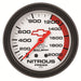 AutoMeter 5828-00406 GAUGE; NITROUS PRESSURE; 2 5/8in.; 2000PSI; MECHANICAL; CHEVY RED BOWTIE; WHITE - Truck Part Superstore