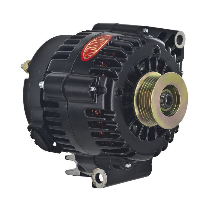 Powermaster Performance 58287 Alternator; AD230; Offset 2 in. Spools; 165 Amp; 100 Idle; Black; - Truck Part Superstore