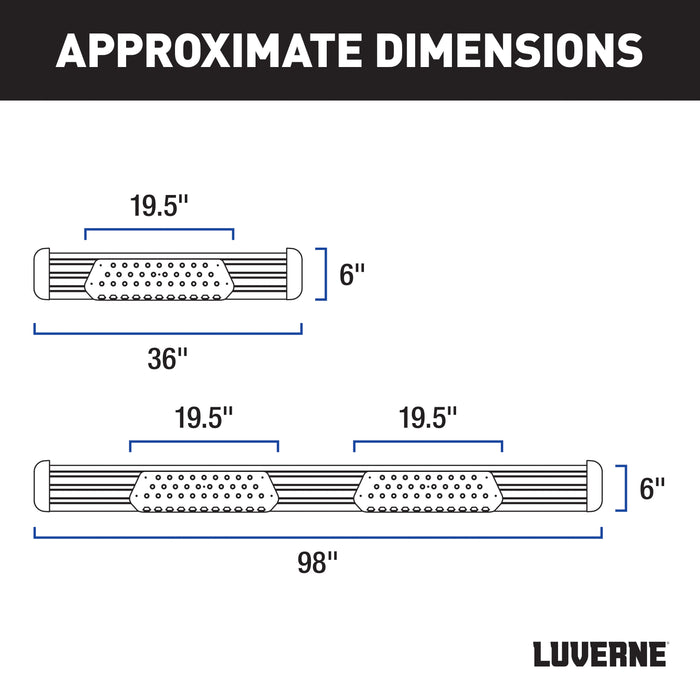 Luverne 583100-571477 Van O-Mega II-36in./98in. Steps w/Extended Brackets - Truck Part Superstore