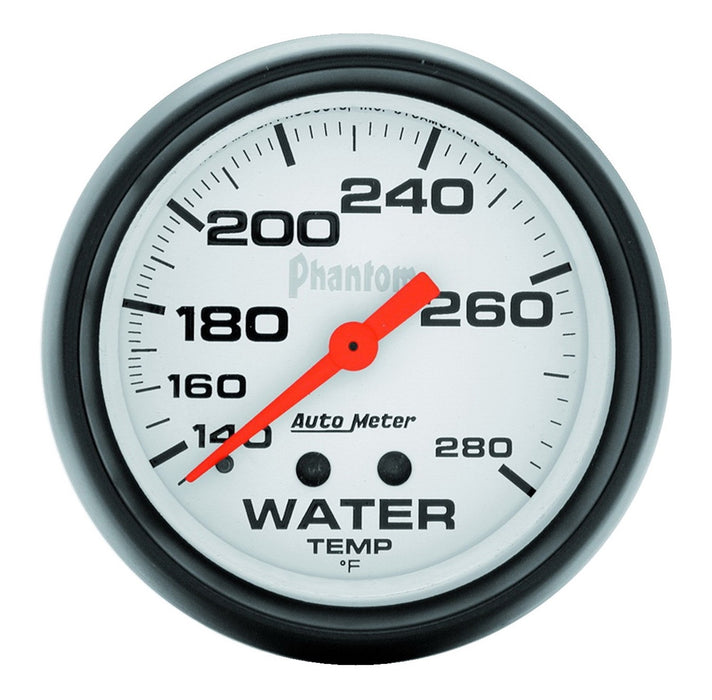 AutoMeter 5831 GAUGE; WATER TEMP; 2 5/8in.; 140-280deg.F; MECHANICAL; PHANTOM - Truck Part Superstore