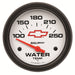 AutoMeter 5837-00406 GAUGE; WATER TEMP; 2 5/8in.; 100-250deg.F; ELECTRIC; CHEVY RED BOWTIE; WHITE - Truck Part Superstore
