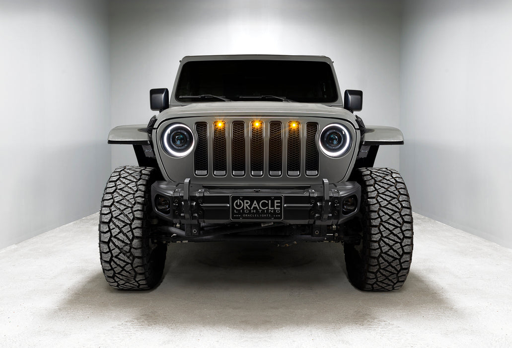 Oracle Lighting 5839-023 Oculus Switchback Bi-LED Projector Headlights for Jeep JL / Gladiator JT - Truck Part Superstore