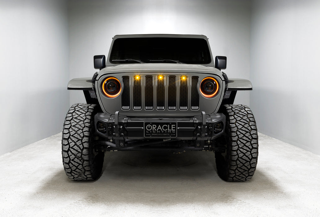Oracle Lighting 5839-023 Oculus Switchback Bi-LED Projector Headlights for Jeep JL / Gladiator JT - Truck Part Superstore