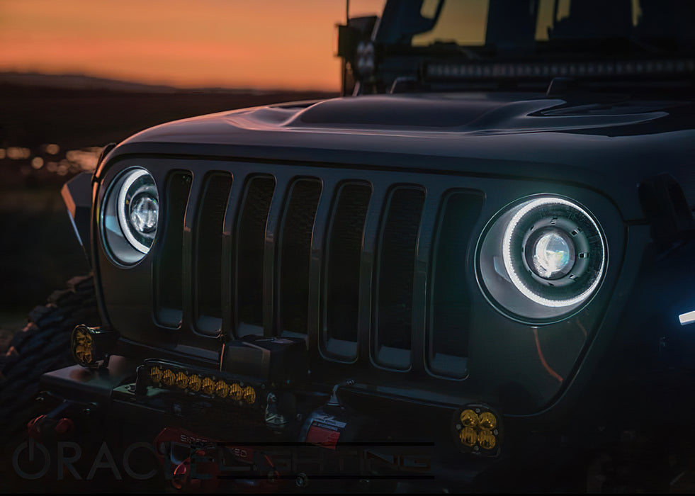 Oracle Lighting 5839-023 Oculus Switchback Bi-LED Projector Headlights for Jeep JL / Gladiator JT - Truck Part Superstore