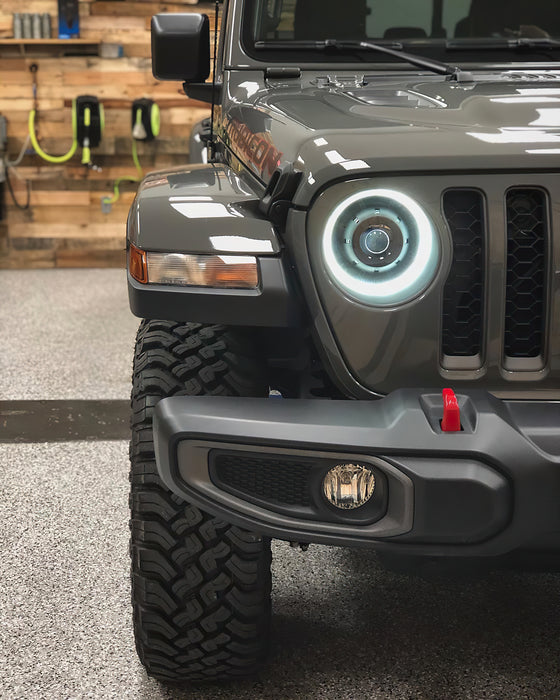 Oracle Lighting 5839-023 Oculus Switchback Bi-LED Projector Headlights for Jeep JL / Gladiator JT - Truck Part Superstore