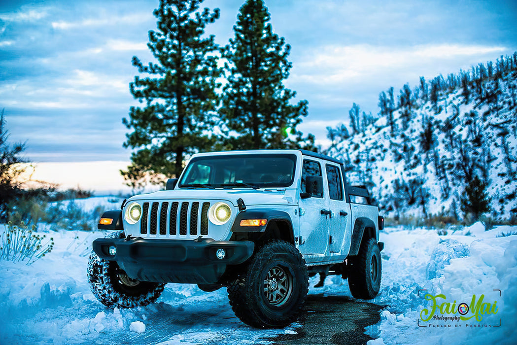 Oracle Lighting 5839-023 Oculus Switchback Bi-LED Projector Headlights for Jeep JL / Gladiator JT - Truck Part Superstore