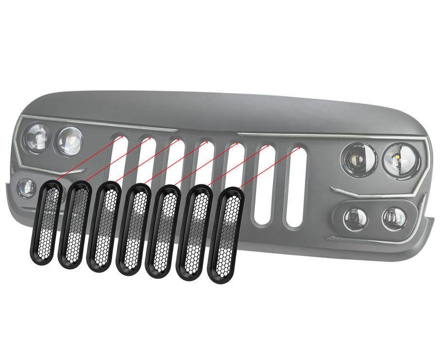 Oracle Lighting 5840-504 Vertical Mesh Inserts for Vector Grill - Truck Part Superstore