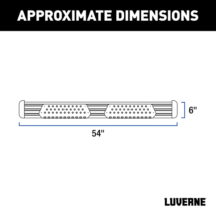 Luverne 584254-570749 O-Mega II 6in. x 54in. Black Aluminum Rear Step; Select Sprinter 2500; 3500 - Truck Part Superstore