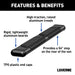 Luverne 584254-570749 O-Mega II 6in. x 54in. Black Aluminum Rear Step; Select Sprinter 2500; 3500 - Truck Part Superstore
