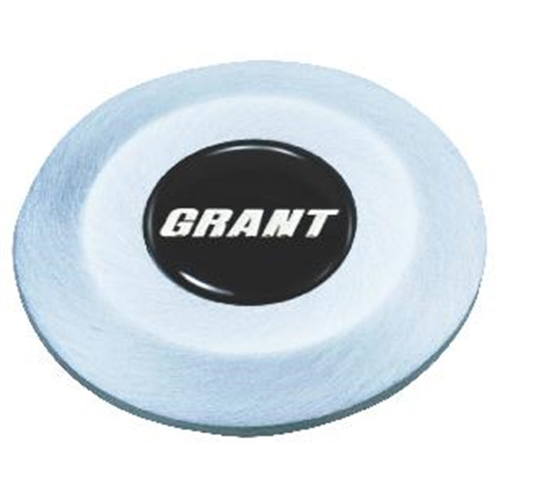 Grant 5845 Signature Horn Button; Billet; Grant Logo; Polished Smooth Trim Ring; - Truck Part Superstore