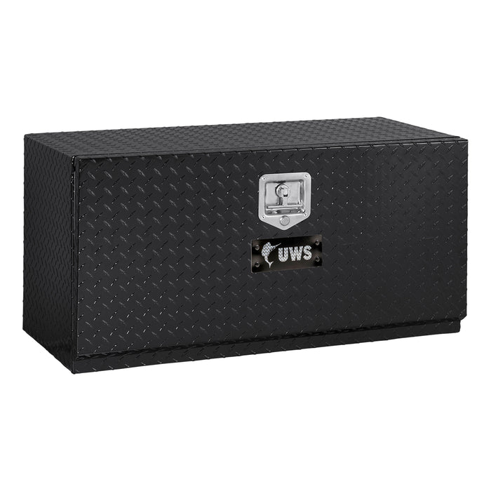 UWS TBUB-36-BLK Gloss Black Aluminum 36in. Single-Door Underbody Tool Box (LTL Shipping Only) - Truck Part Superstore