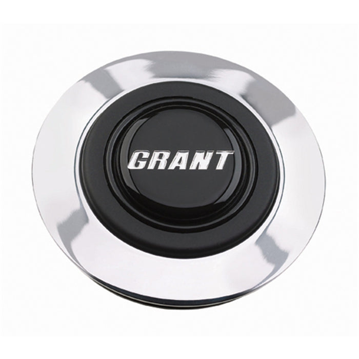 Grant 5863 Banjo Style Billet Horn Button; Polished; w/Grant Logo; - Truck Part Superstore