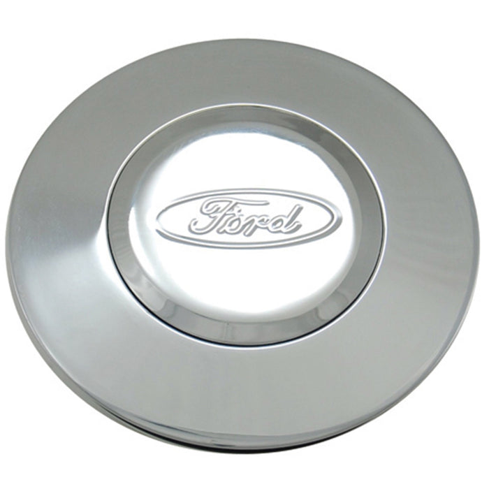 Grant 5865 Banjo Style Billet Horn Button; w/Ford Logo; Polished; - Truck Part Superstore