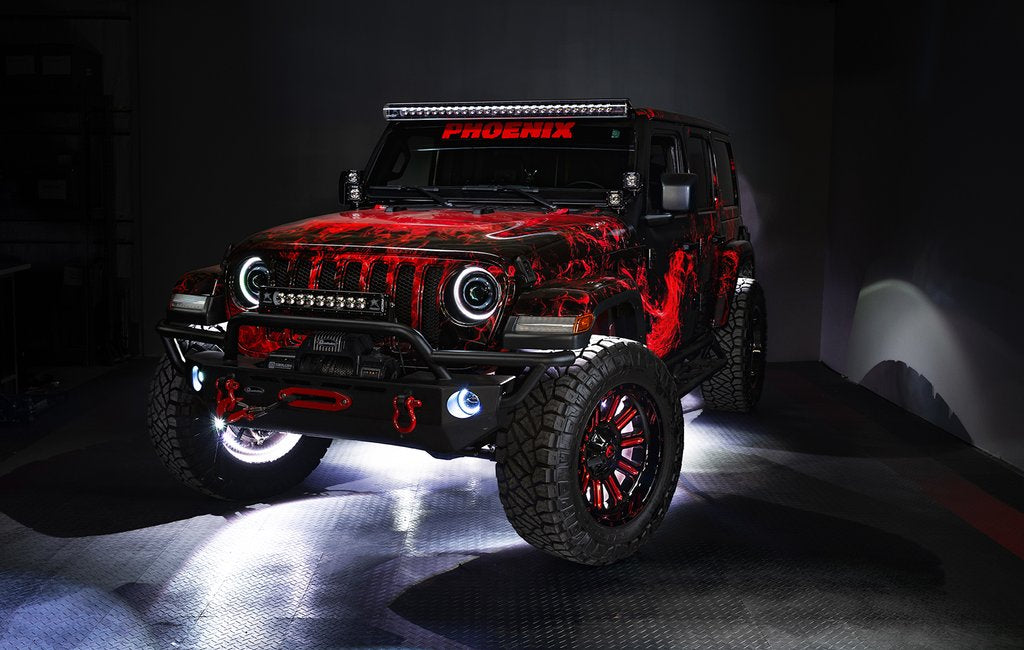 Oracle Lighting 5875-001 Underbody Wheel Well Rock Light Kit, White, 4 PCS - Truck Part Superstore