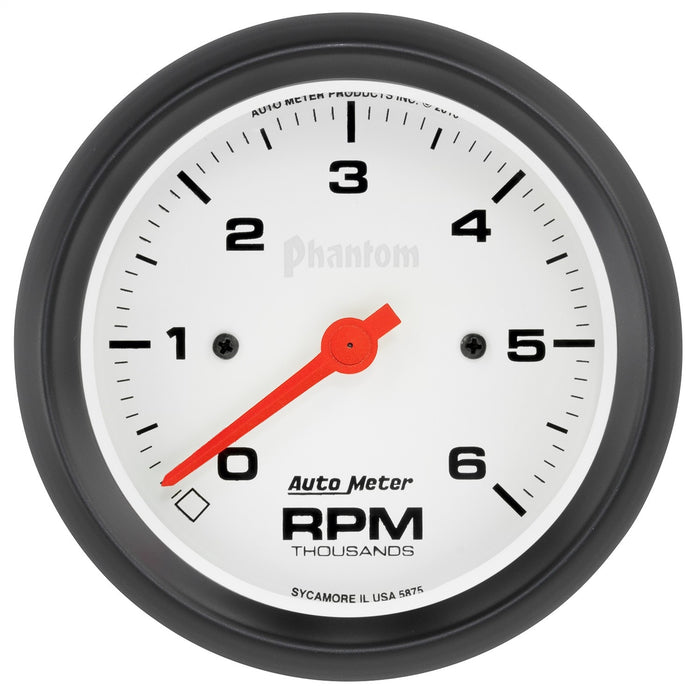 AutoMeter 5875 GAUGE; TACHOMETER; 3 3/8in.; 6K RPM; IN-DASH; PHANTOM - Truck Part Superstore