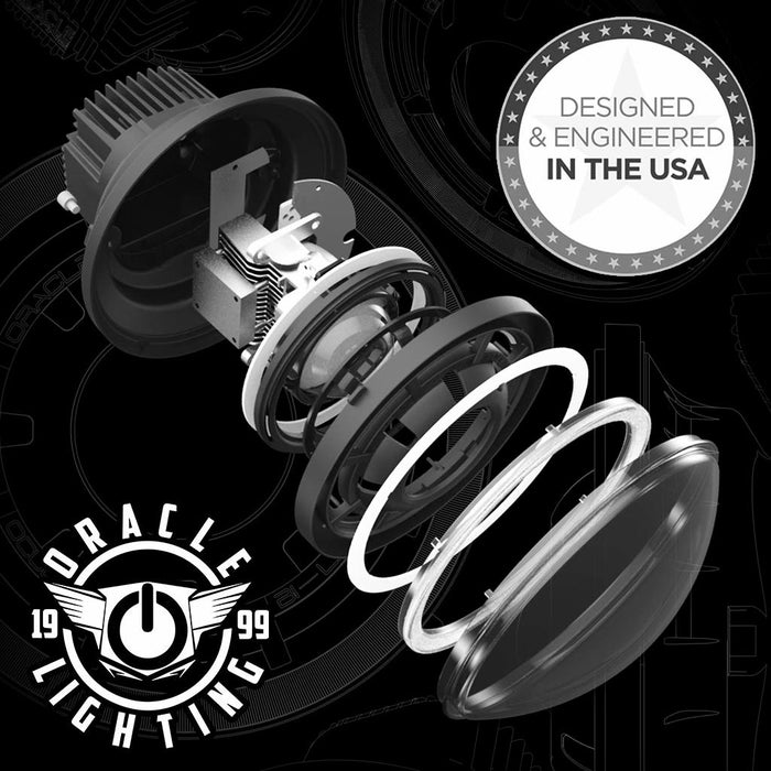 Oracle Lighting 5876-023 ORACLE OculusTM 7" Switchback Bi-LED Projector Headlights for Jeep Wrangler JK - Truck Part Superstore