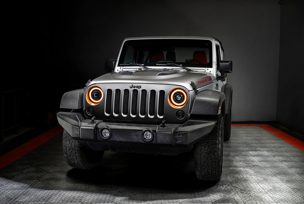 Oracle Lighting 5876-023 ORACLE OculusTM 7" Switchback Bi-LED Projector Headlights for Jeep Wrangler JK - Truck Part Superstore