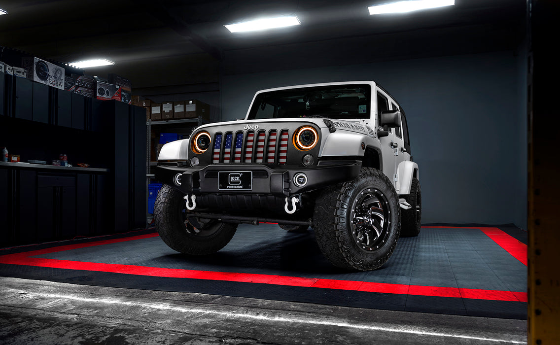 Oracle Lighting 5876-023 ORACLE OculusTM 7" Switchback Bi-LED Projector Headlights for Jeep Wrangler JK - Truck Part Superstore