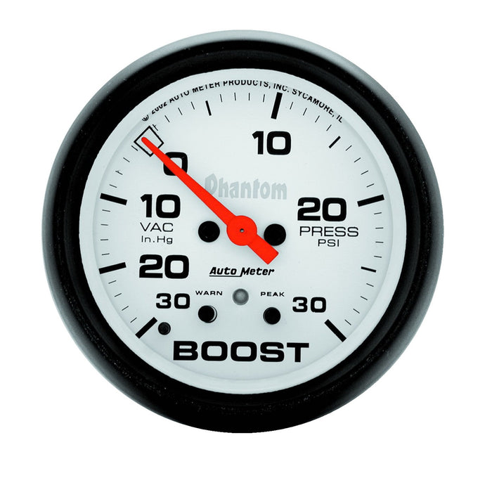 AutoMeter 5877 GAUGE; VAC/BOOST; 2 5/8in.; 30INHG-30PSI; DIGITAL STEPPER MOTOR; PHANTOM - Truck Part Superstore