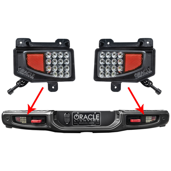 Oracle Lighting 5878-504 ORACLE Lighting Rear Bumper LED Reverse Lights for Jeep Gladiator JT - Truck Part Superstore