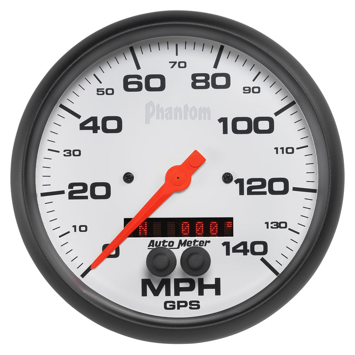 AutoMeter 5881 GAUGE; SPEEDOMETER; 5in.; 140MPH; GPS; PHANTOM - Truck Part Superstore
