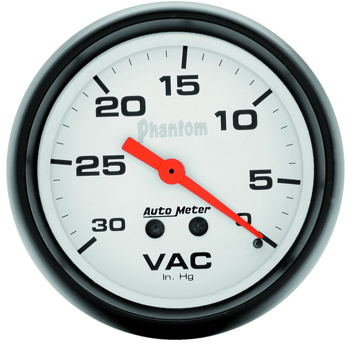 AutoMeter 5884 GAUGE; VACUUM; 2 5/8in.; 30INHG; MECHANICAL; PHANTOM - Truck Part Superstore