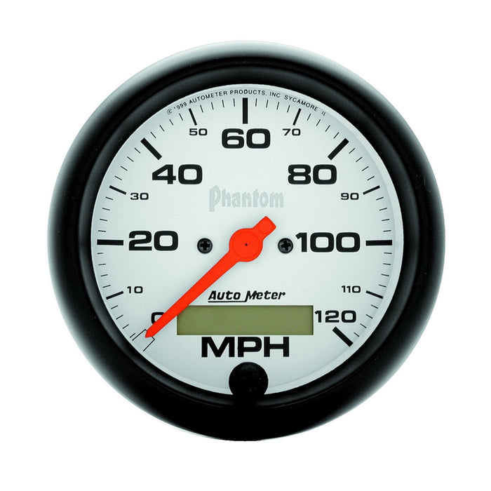 AutoMeter 5887 GAUGE; SPEEDO; 3 3/8in.; 120MPH; ELEC. PROGRAM W/LCD ODO; PHANTOM - Truck Part Superstore