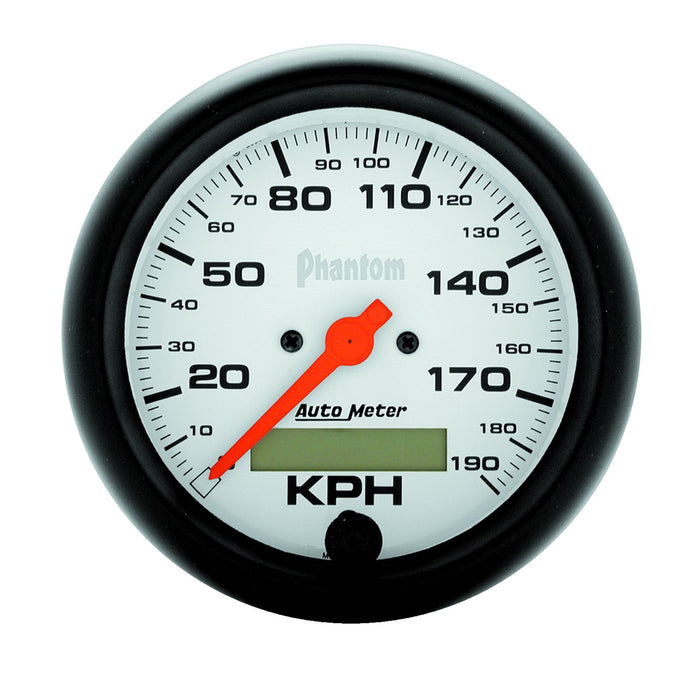 AutoMeter 5887 GAUGE; SPEEDO; 3 3/8in.; 120MPH; ELEC. PROGRAM W/LCD ODO; PHANTOM - Truck Part Superstore