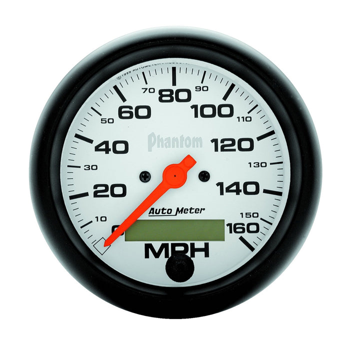 AutoMeter 5888 GAUGE; SPEEDO; 3 3/8in.; 160MPH; ELEC. PROGRAM W/LCD ODO; PHANTOM - Truck Part Superstore