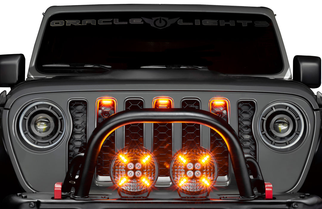 Oracle Lighting 5889-005-C Universal Pre-Runner Style LED Grill Light Kit (New Style) - Clear Lens - Truck Part Superstore