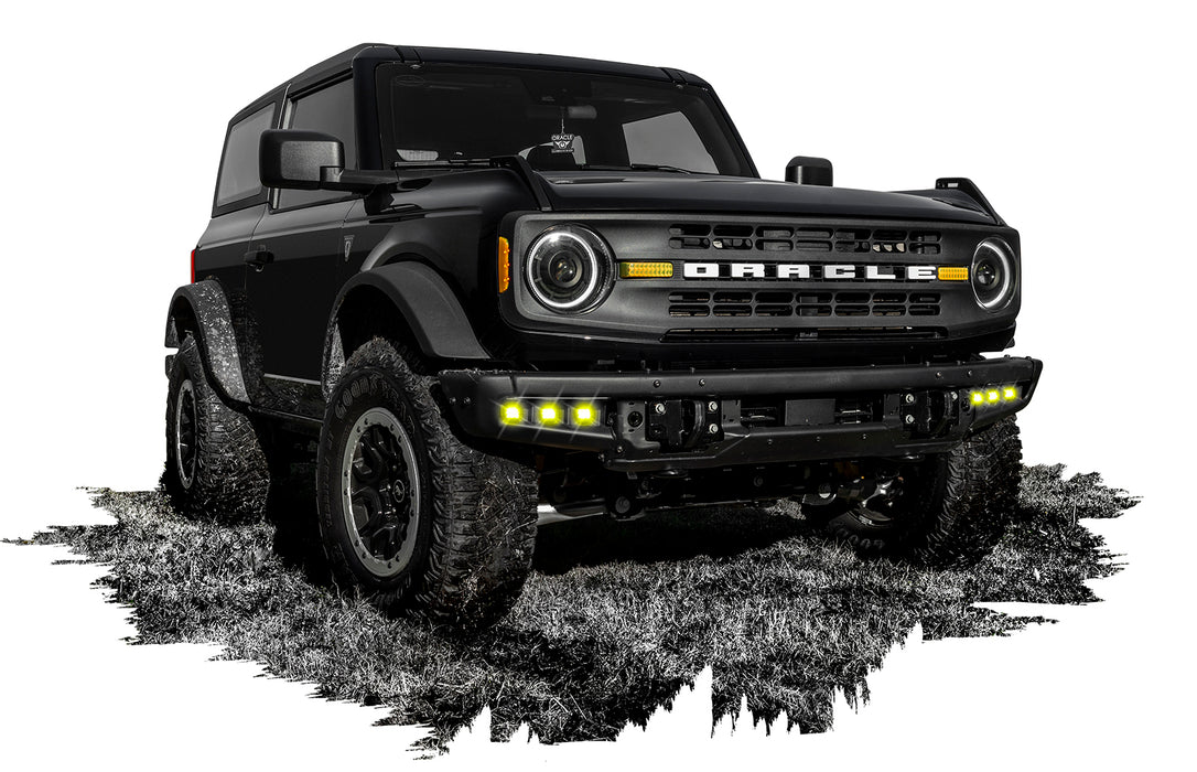Oracle Lighting 5890-006 ORACLE Lighting 2021-2022 Ford Bronco Triple LED Fog Light Kit for Steel Bumper - Truck Part Superstore