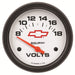 AutoMeter 5891-00406 GAUGE; VOLTMETER; 2 5/8in.; 18V; ELECTRIC; CHEVY RED BOWTIE; WHITE - Truck Part Superstore