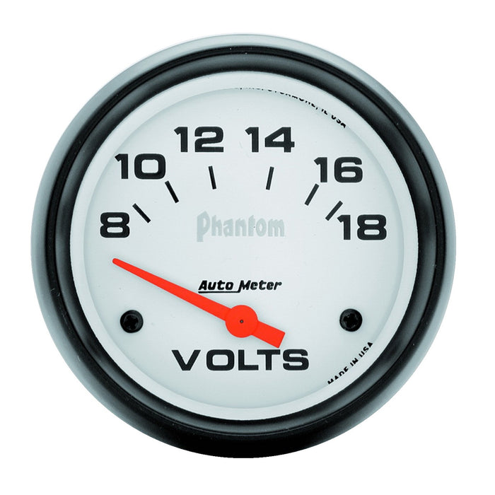 AutoMeter 5891 GAUGE; VOLTMETER; 2 5/8in.; 18V; ELECTRIC; PHANTOM - Truck Part Superstore