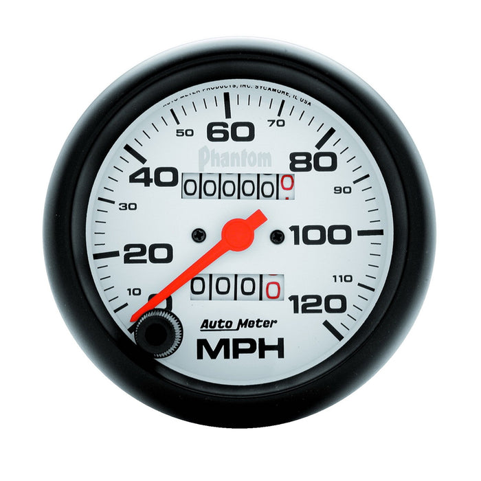 AutoMeter 5892 GAUGE; SPEEDOMETER; 3 3/8in.; 120MPH; MECHANICAL; PHANTOM - Truck Part Superstore