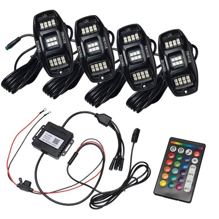 Oracle Lighting 5895-339 ORACLE Lighting ColorSHIFT RGB+W Underbody Wheel Well Rock Light Kit (4 PCS) - Truck Part Superstore