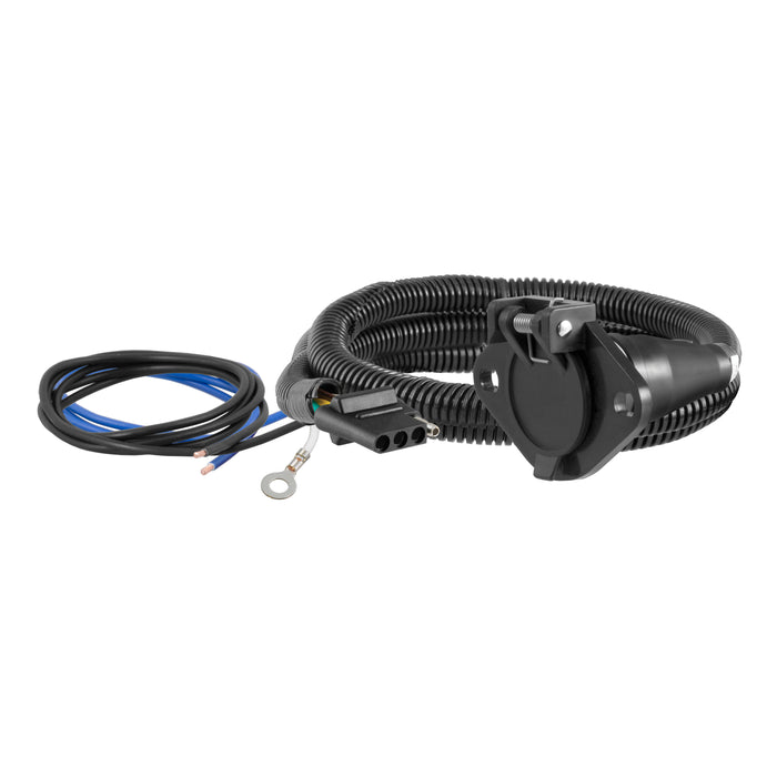CURT 58981 CURT 58981 4-Way Flat Vehicle-Side to 6-Way Round Wiring Adapter; Dinghy Towing - Truck Part Superstore