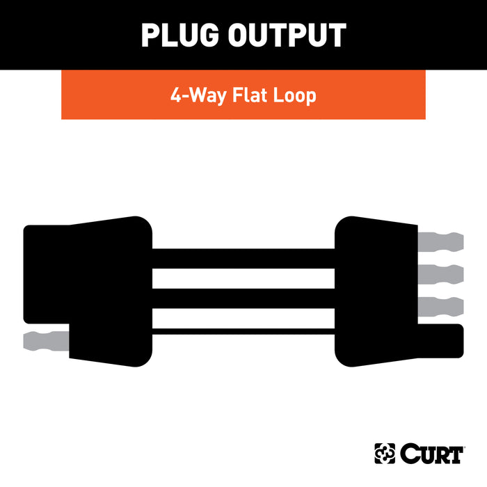 CURT 58983 Custom Towed-Vehicle RV Wiring Harness; Select Lincoln Aviator - Truck Part Superstore