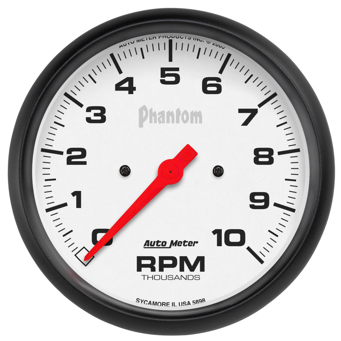AutoMeter 5898 GAUGE; TACHOMETER; 5in.; 10K RPM; IN-DASH; PHANTOM - Truck Part Superstore
