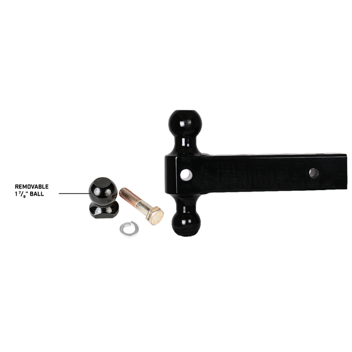 GEN-Y Hitch GH-064 2.5" Shank 21K Extended Dual-Ball Mount 12" length - Truck Part Superstore