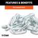 CURT 80313 27in. Safety Chain with 1 Snap Hook (5;000 lbs; Clear Zinc) - Truck Part Superstore