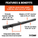 CURT 45048 Receiver Tube Adapter (2-1/2in. to 2in. Shank; 4;500 lbs. GTW; 34in. Length) - Truck Part Superstore
