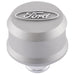 ProForm 302-437 Slant-Edge Aluminum Push-In Air Breather Cap Cast Gray Crinkle Finish Raised Machined Oval Ford Emblem Proform - Truck Part Superstore