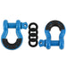 Mishimoto BNDR-BL 3/4" Steel D-Ring Shackle Set, 2 Pieces, Blue - Truck Part Superstore
