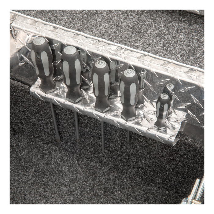 UWS SL-63-A-LP Aluminum 63in. Secure Lock Angled Truck Tool Box; Low Profile (LTL Shipping Only - Truck Part Superstore