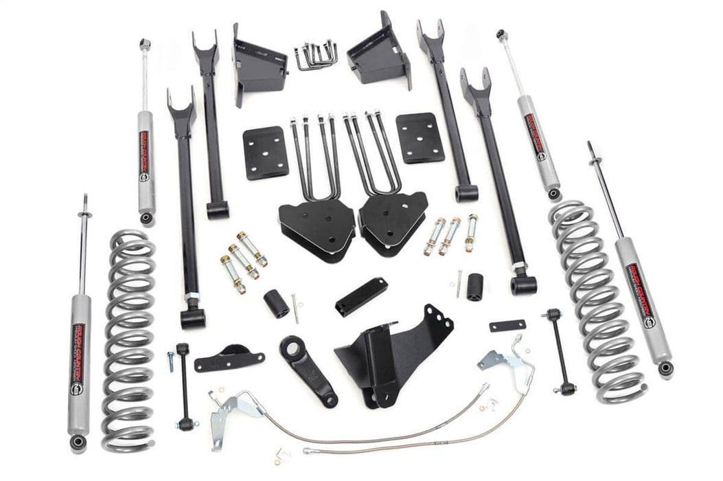 Rough Country 592.20 4-Link Suspension Lift Kit w/Shocks; 8 in. Lift; - Truck Part Superstore