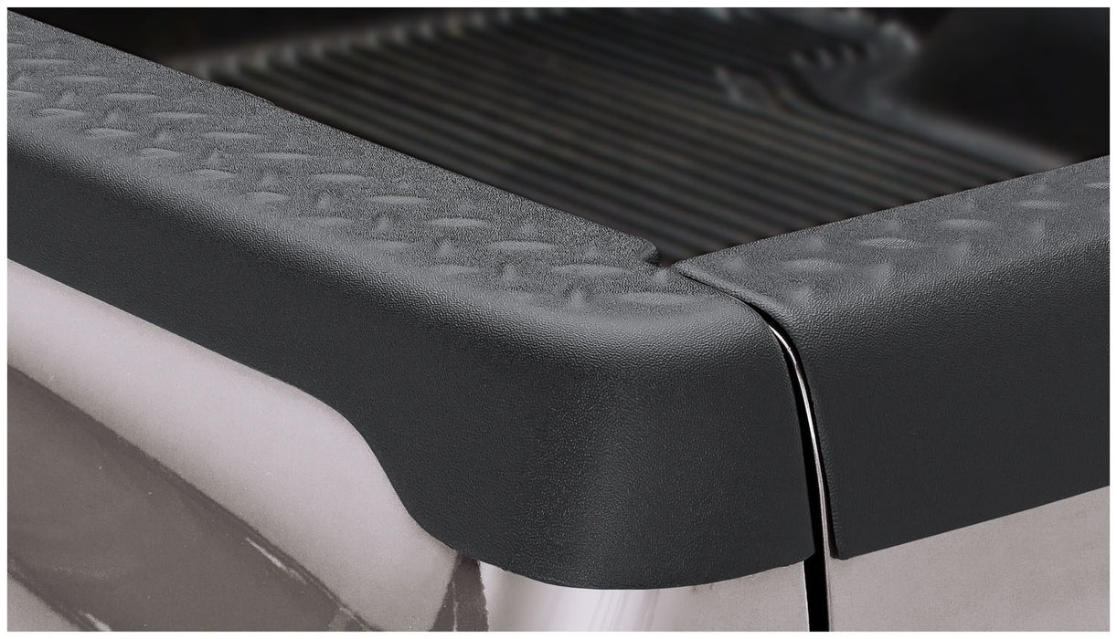 Bushwacker 59509 Ultimate DiamondBack™ Bed Rail Cap; OE Matte Black; w/o Stake Pocket; - Truck Part Superstore