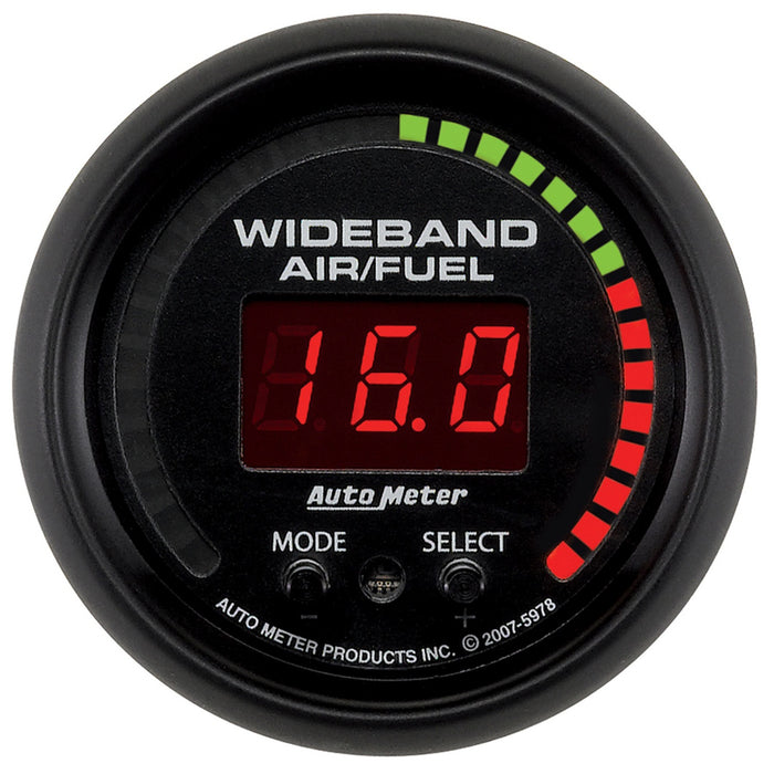 AutoMeter 5978 GAUGE; AIR/FUEL RATIO-PRO; 2 1/16in.; 10:1-20:1; DIGITAL W/PEAK/WARN; ES - Truck Part Superstore