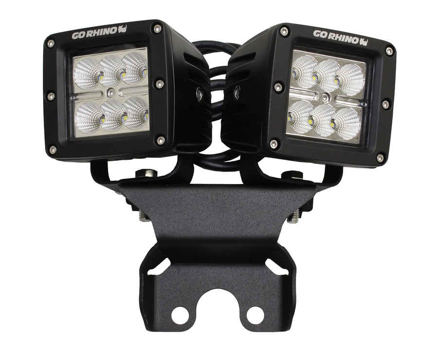 Go Rhino 599502T XE Rear Hard Top Light Mounts for Jeep JL/JT - Fits two 3x3 LED Cube Lights - Truck Part Superstore